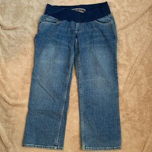 Kika Maternity Capris Cropped Denim Jeans Pants M Blue
